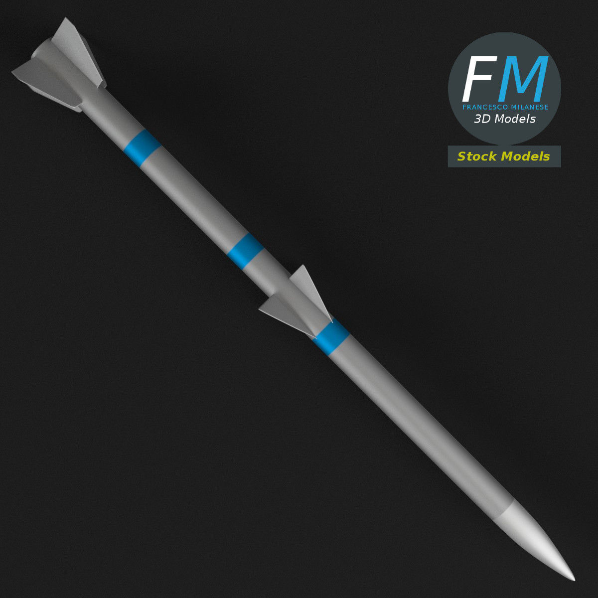 AIM-120 AMRAAM Missile 3D model | CGTrader