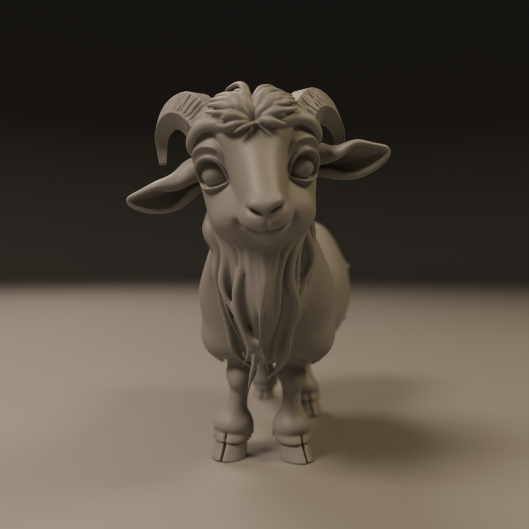 mini goat 3D print model_18
