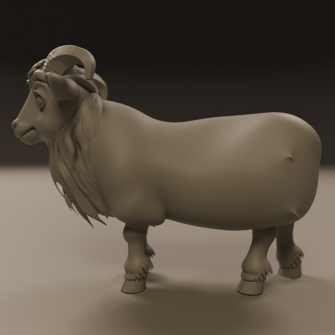 mini goat 3D print model_11