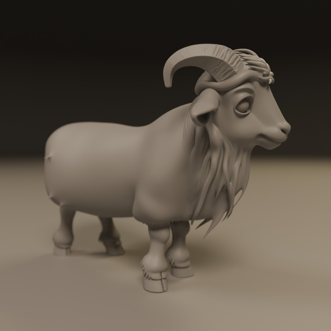 mini goat 3D print model_13