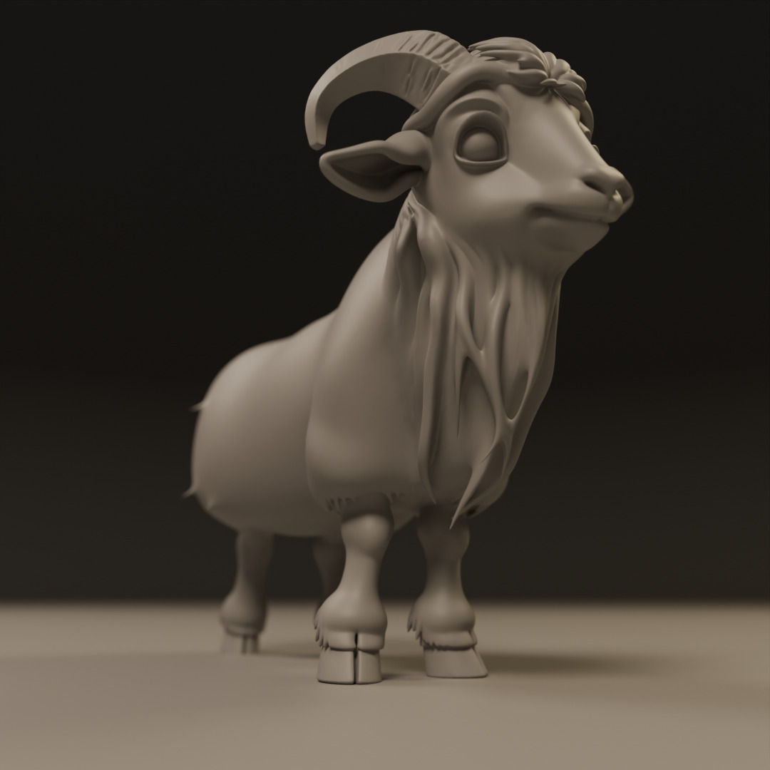 mini goat 3D print model_17