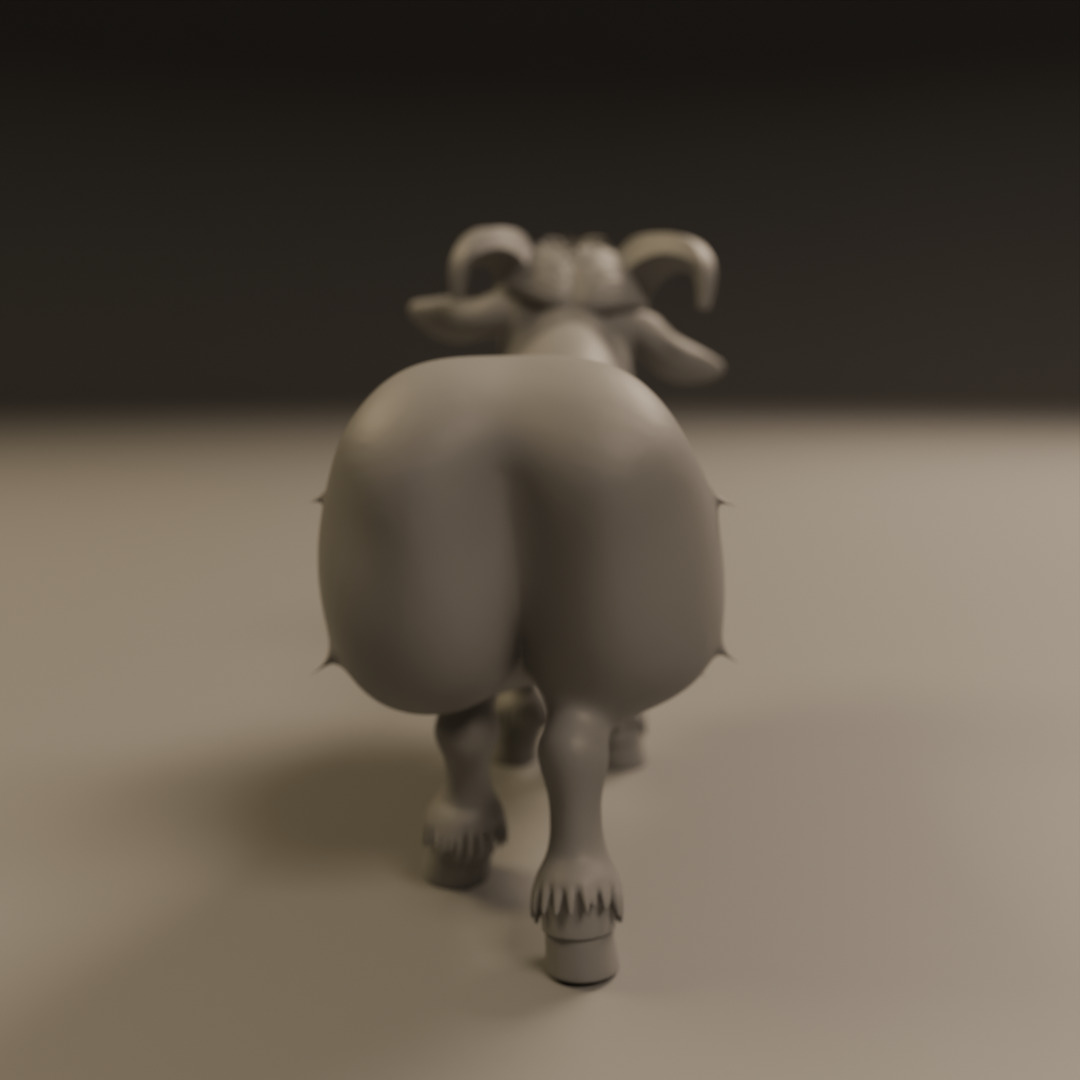 mini goat 3D print model_12