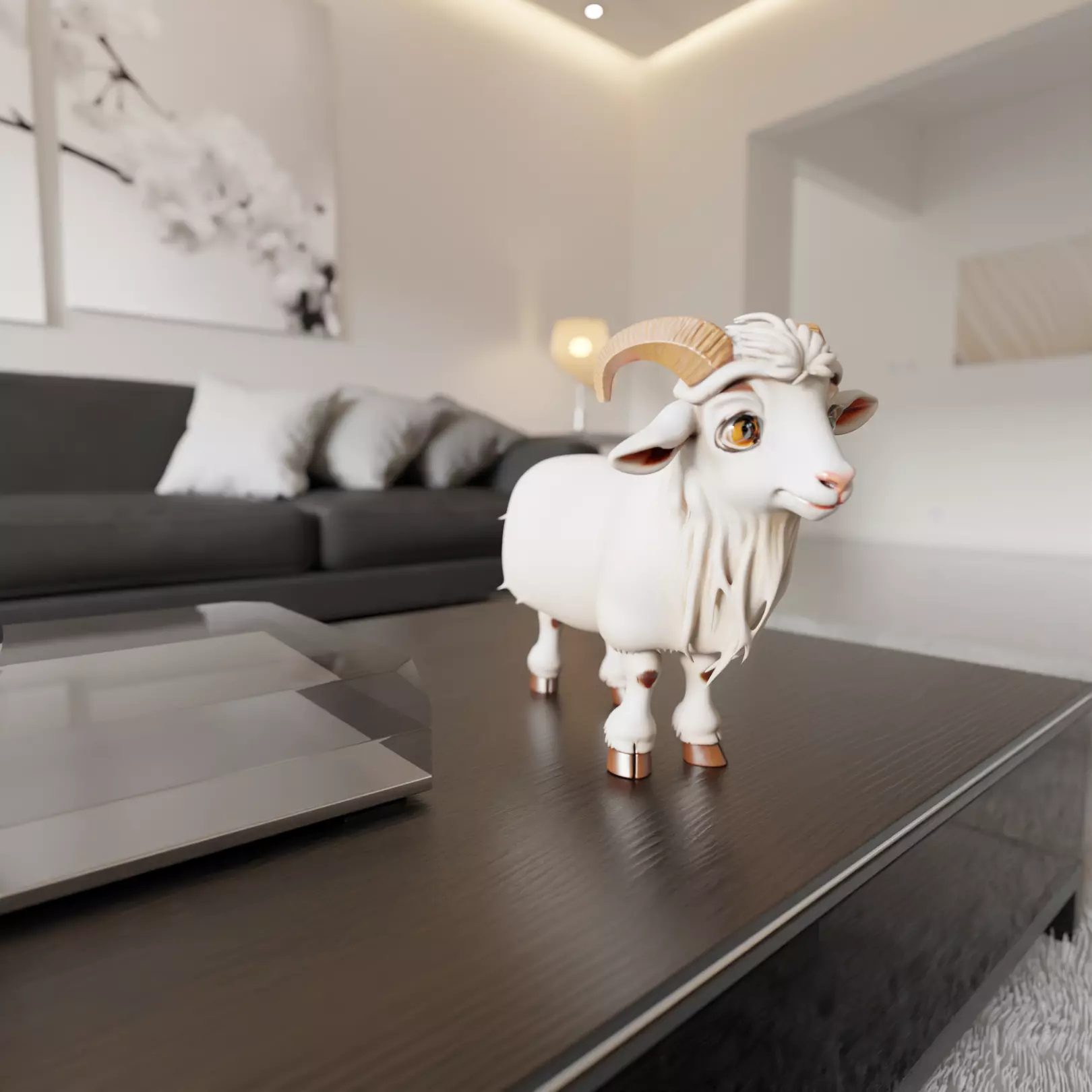 mini goat 3D print model_0