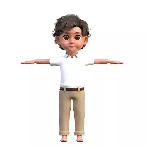 Stylized Cartoon Boy