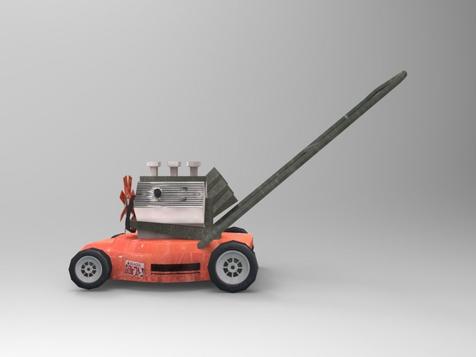 Tuned Lawnmower  Low-poly 3D model