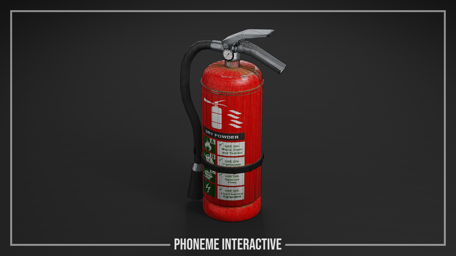 Fire Extinguisher 3D Model - Game Ready LODs Free low-poly 3D model_3