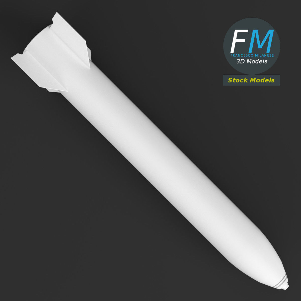 B83 nuclear bomb 3D model_6