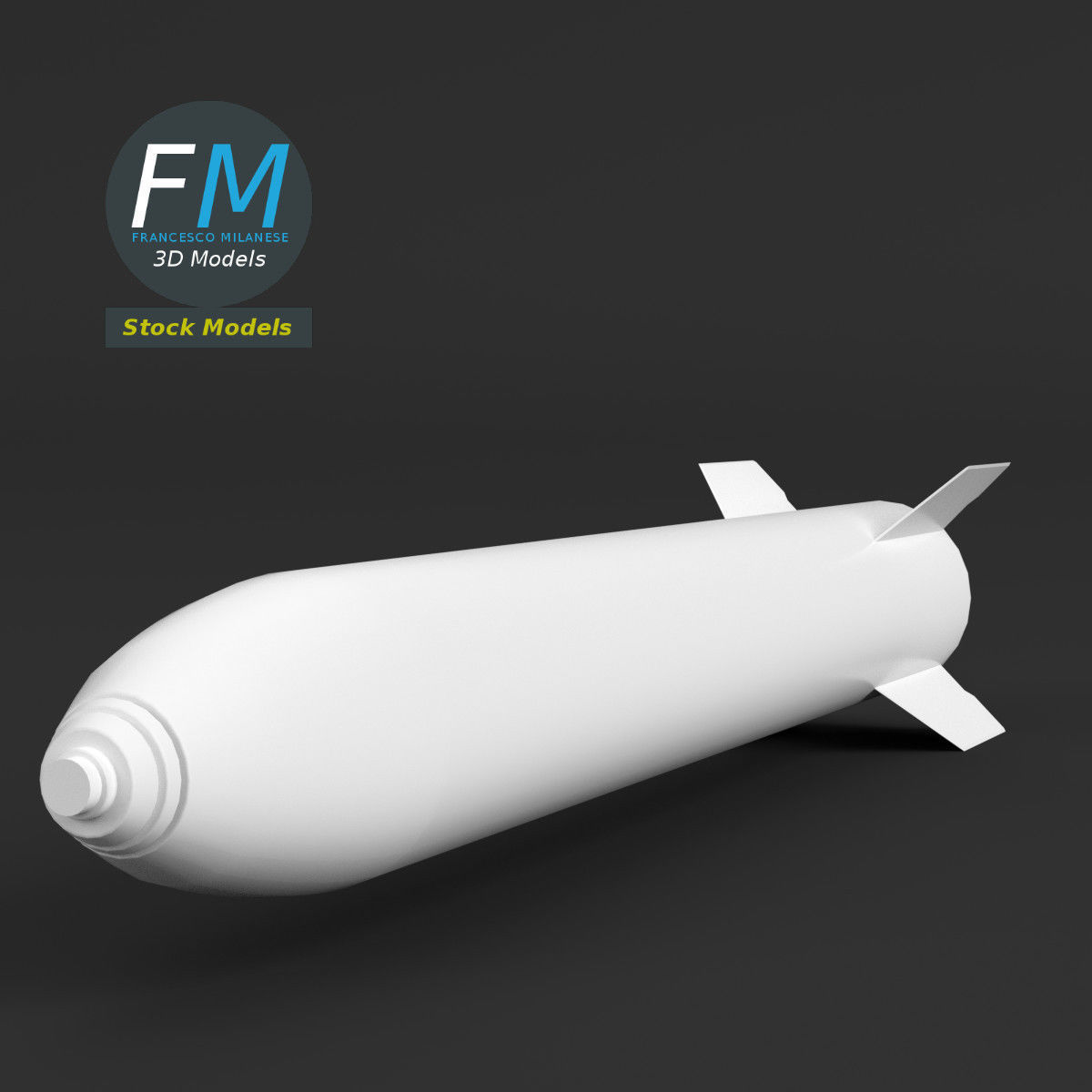 B83 nuclear bomb 3D model_3