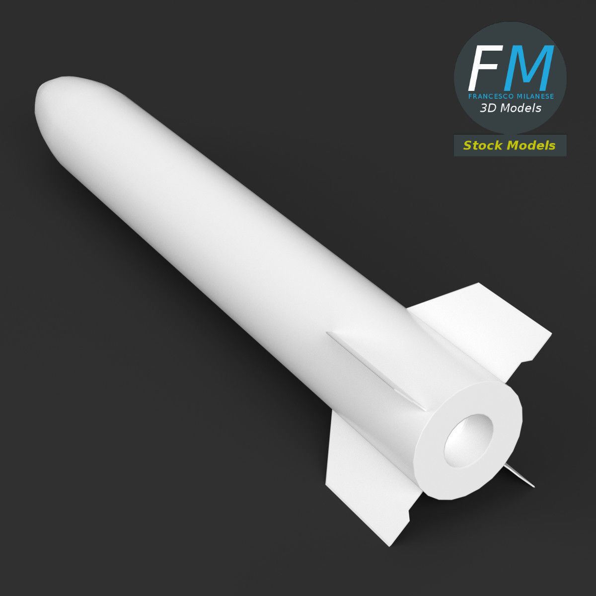 B83 nuclear bomb 3D model_2