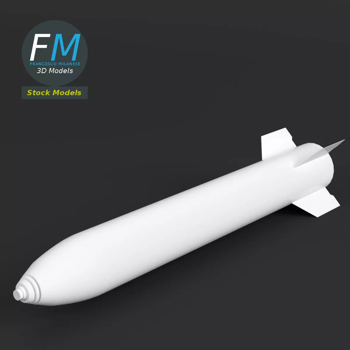 B83 nuclear bomb 3D model_0