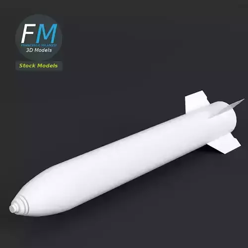 B83 nuclear bomb 3D model