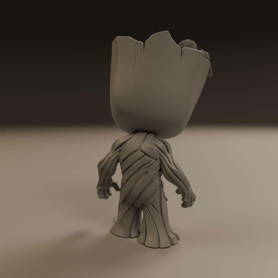Baby Groot 3D print model_3
