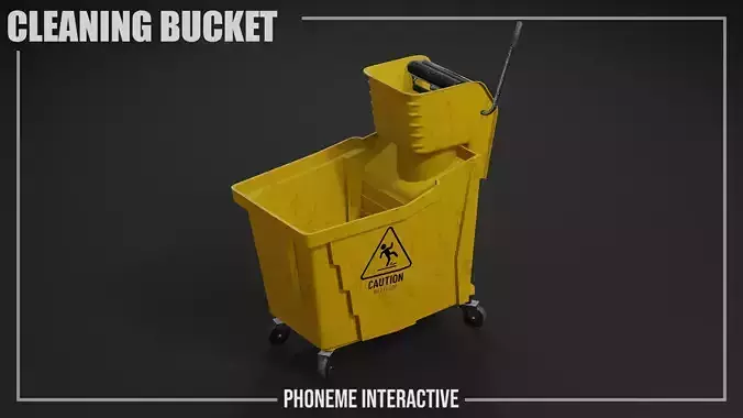 Cleaning Bucket 3D Model - Game Ready with LODs