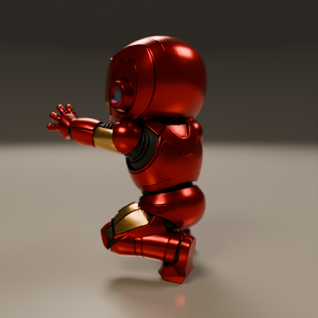 baby iron man 3D print model_16