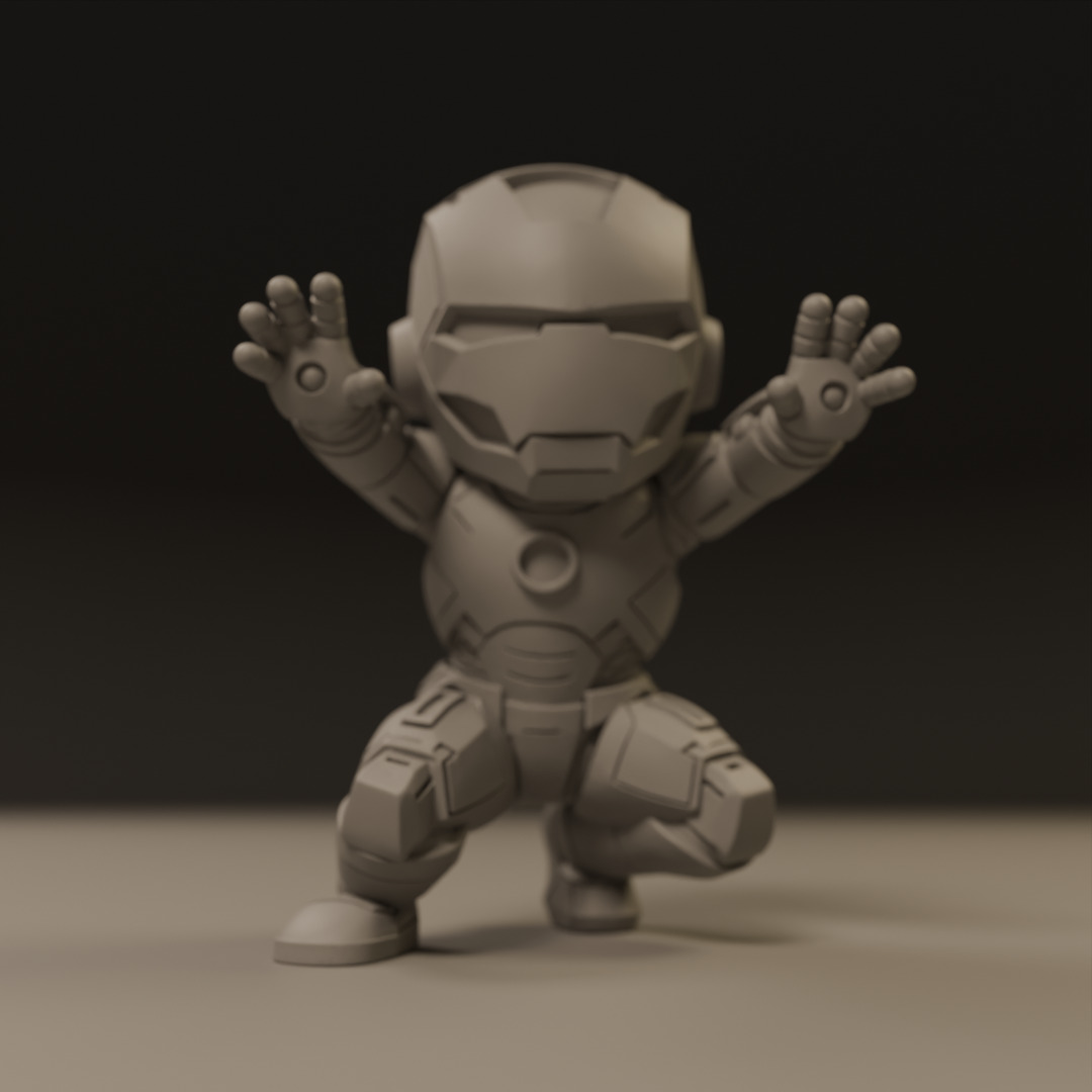 baby iron man 3D print model_8