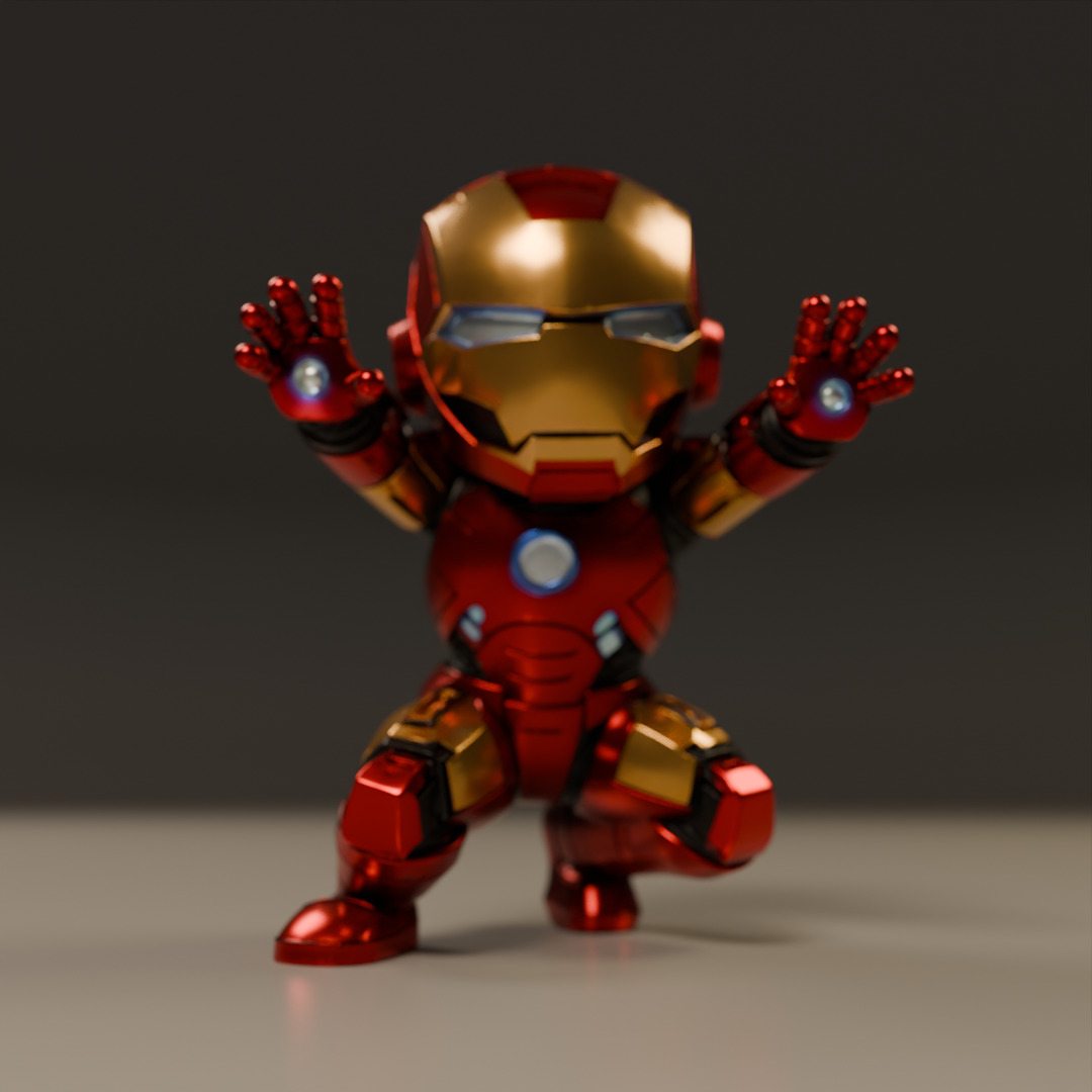 baby iron man 3D print model_17