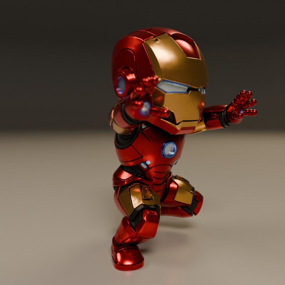baby iron man 3D print model_13