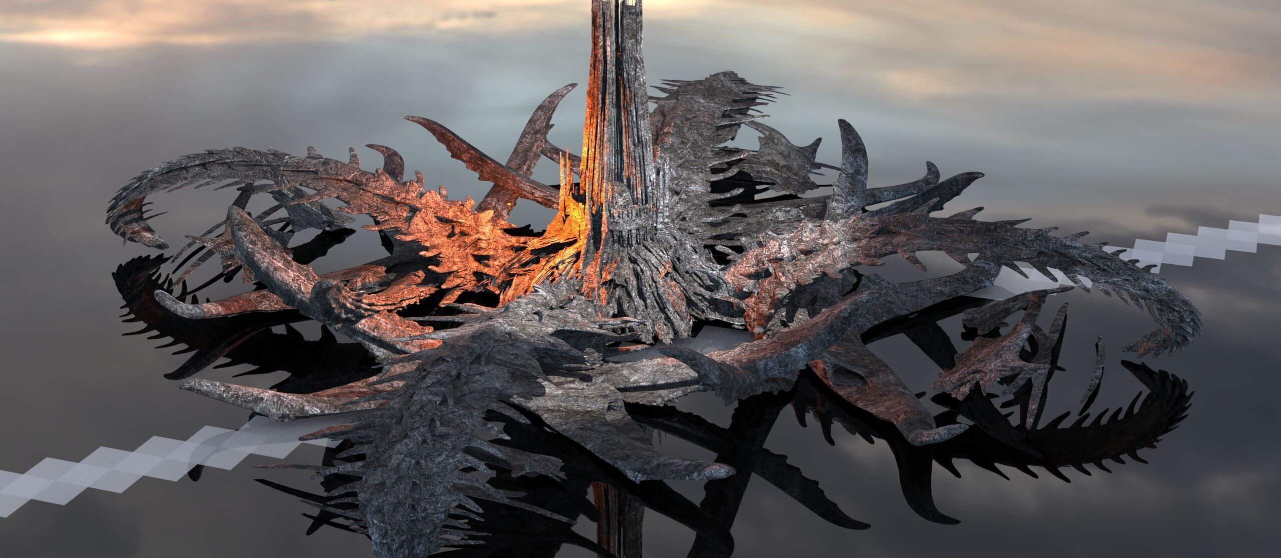 Kraken Great Underwater Temple 3D model_1