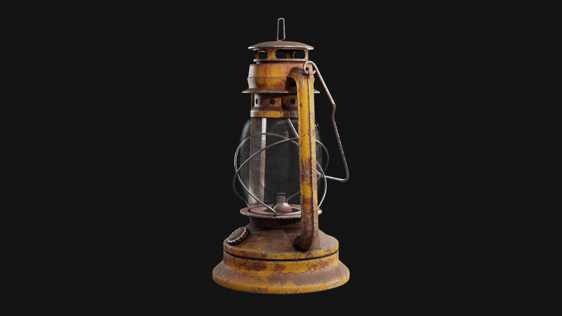 Kerosene Lamp Low-poly 3D model_4