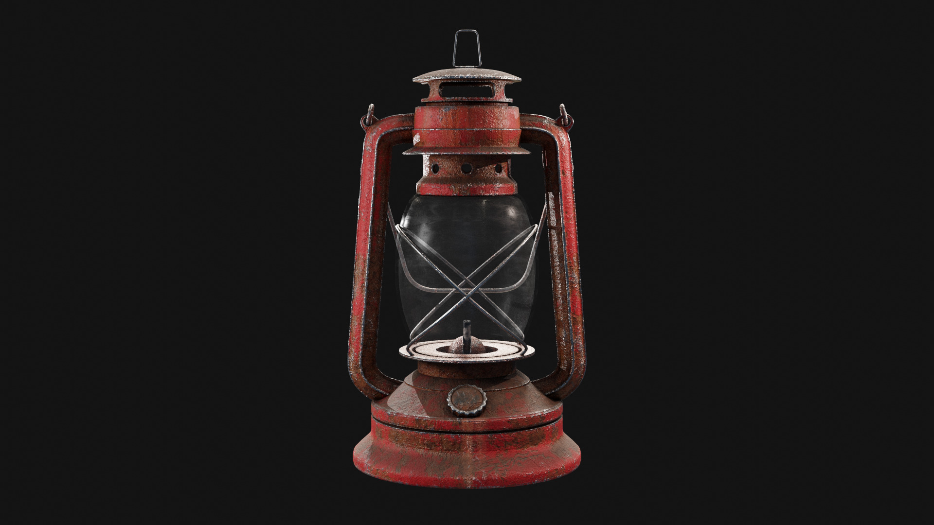 Kerosene Lamp Low-poly 3D model_2