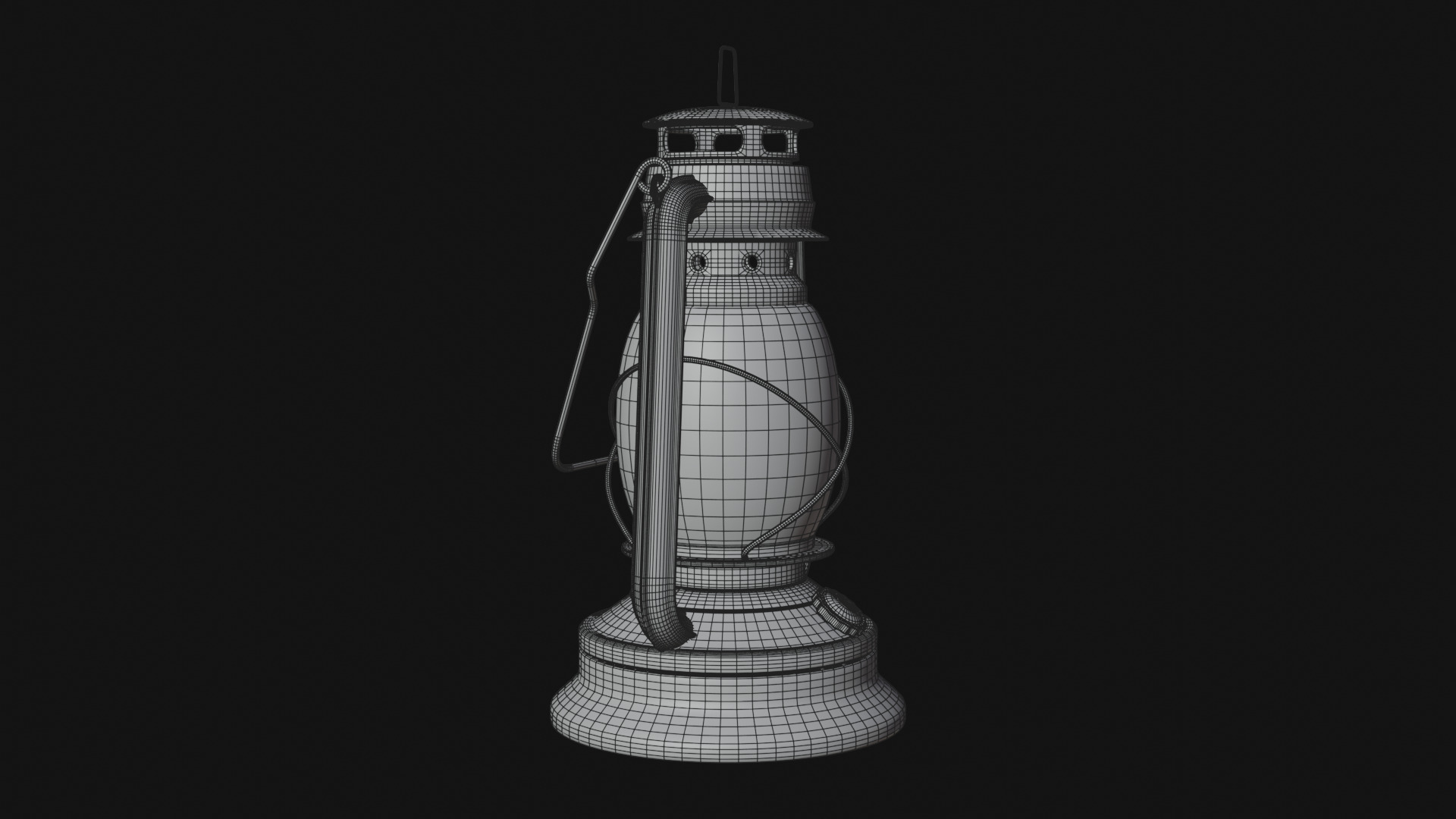 Kerosene Lamp Low-poly 3D model_29