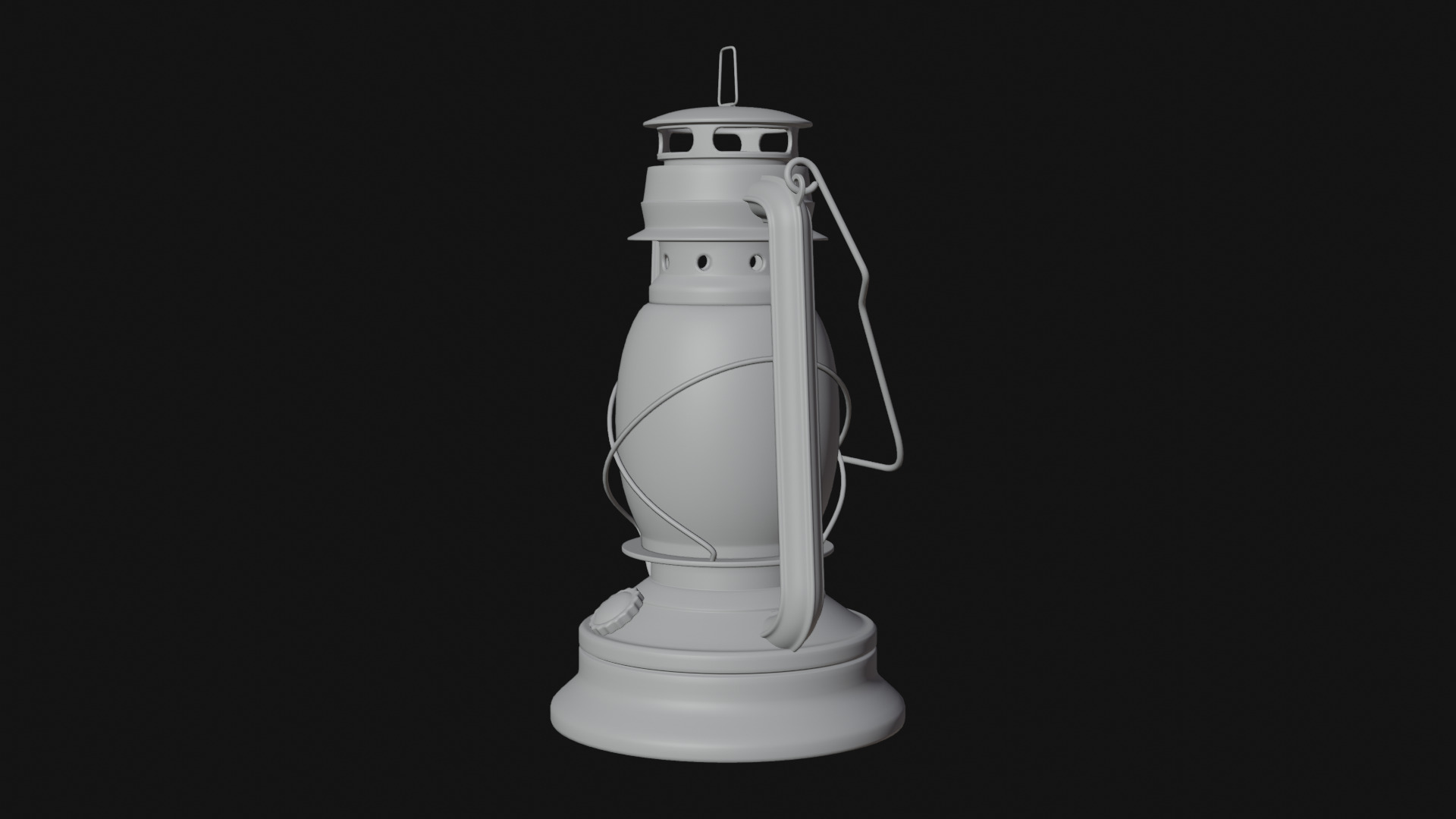 Kerosene Lamp Low-poly 3D model_26