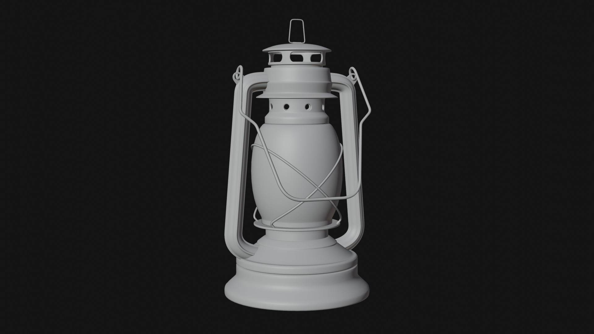 Kerosene Lamp Low-poly 3D model_30