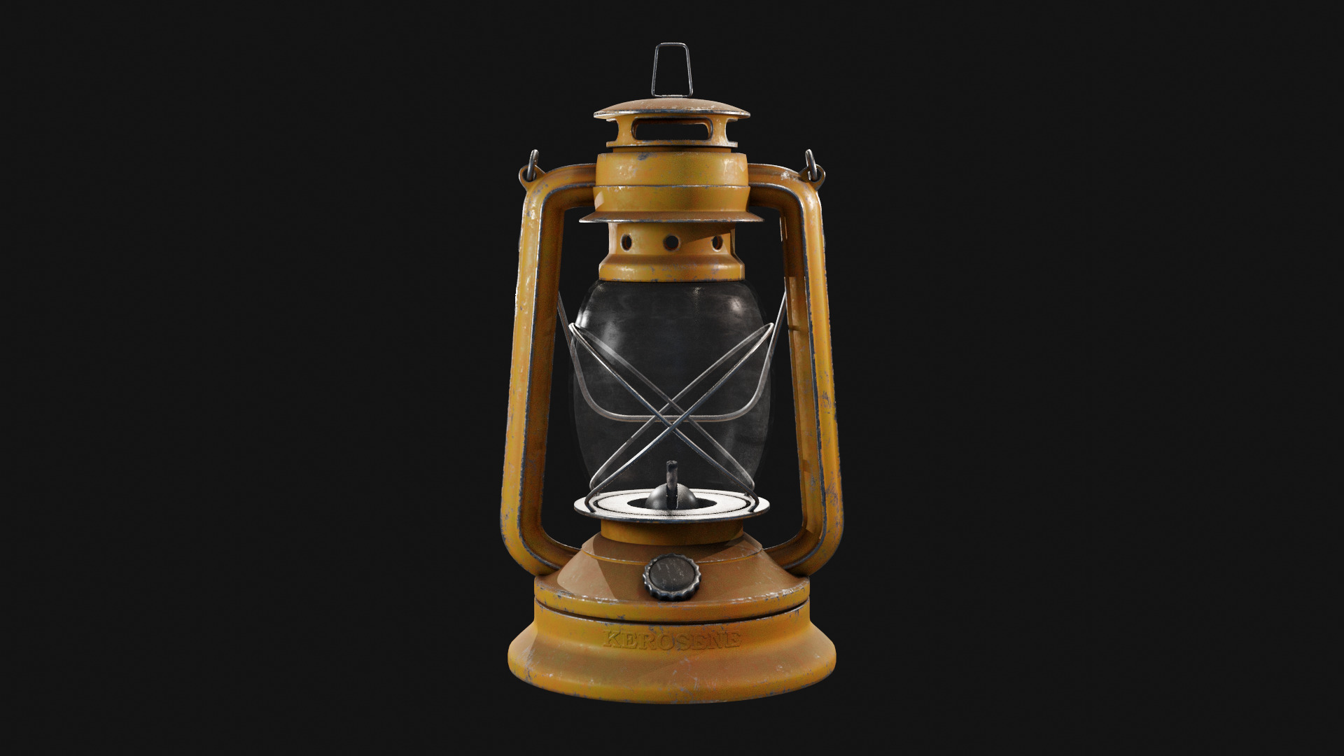 Kerosene Lamp Low-poly 3D model_13