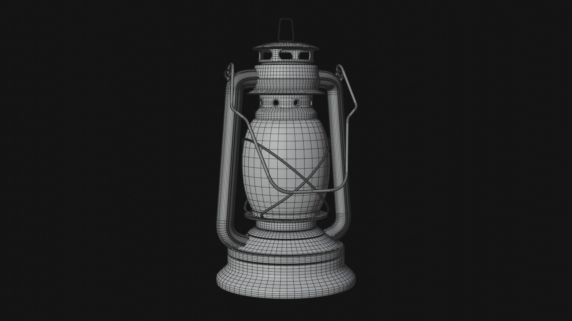 Kerosene Lamp Low-poly 3D model_31