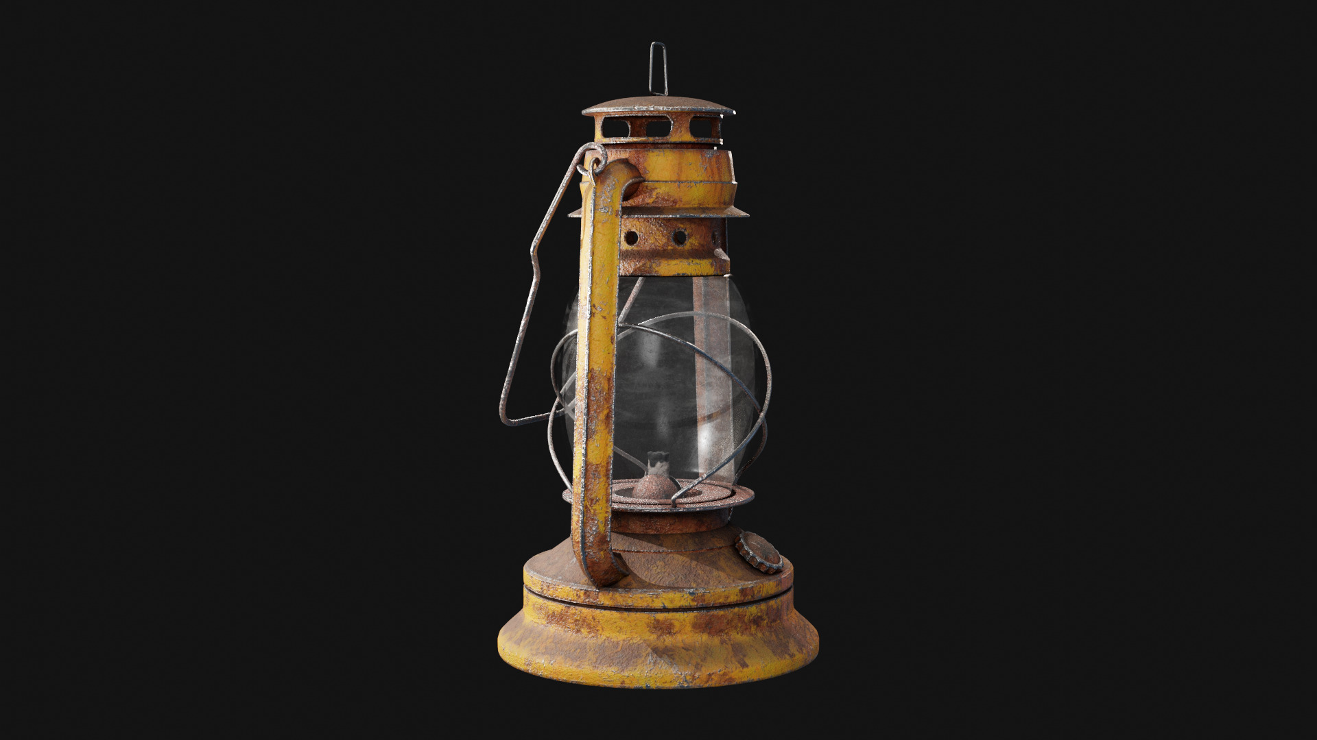 Kerosene Lamp Low-poly 3D model_7