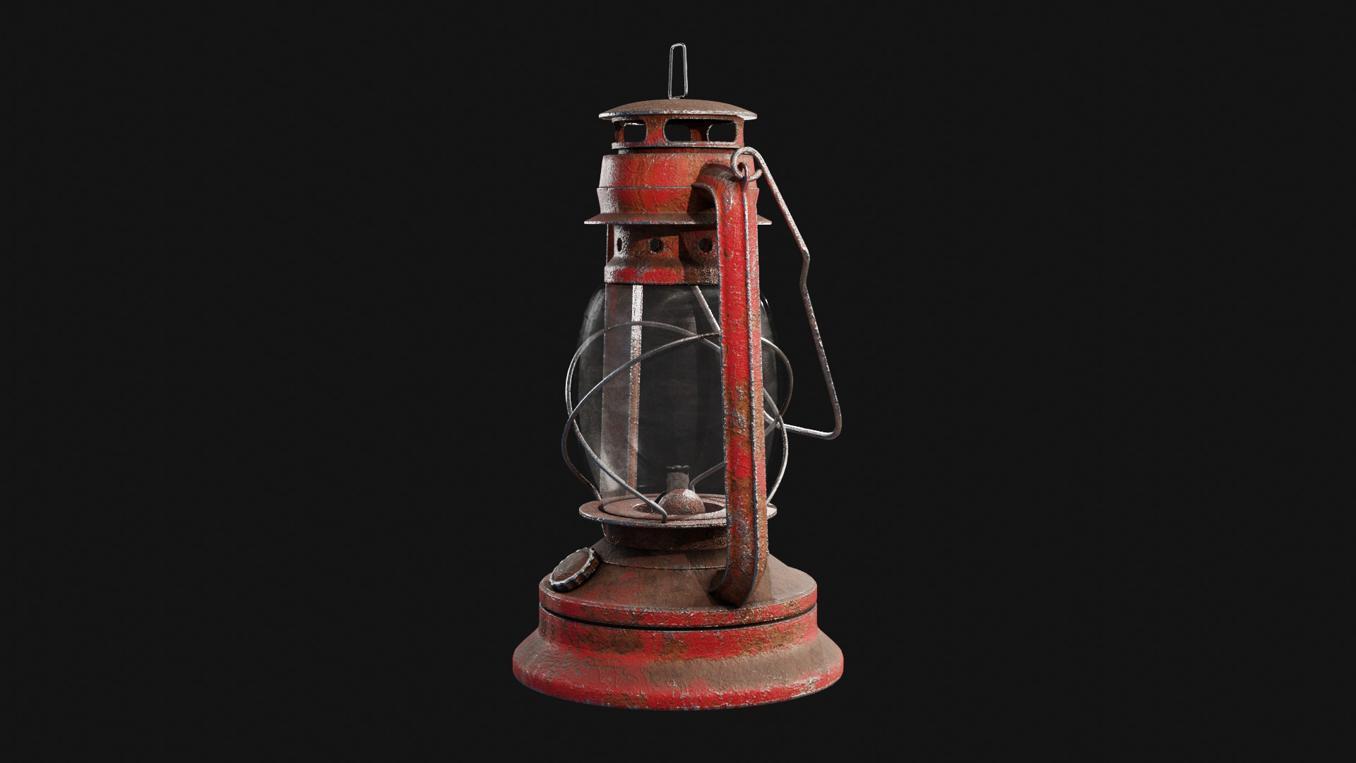 Kerosene Lamp Low-poly 3D model_5