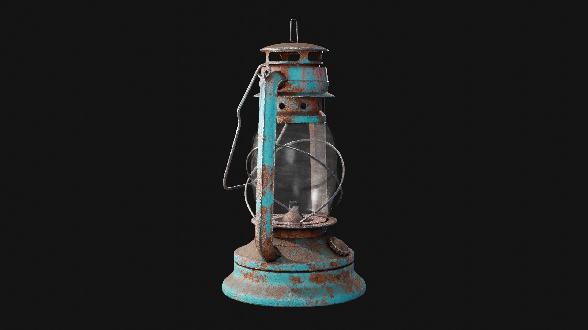 Kerosene Lamp Low-poly 3D model_6
