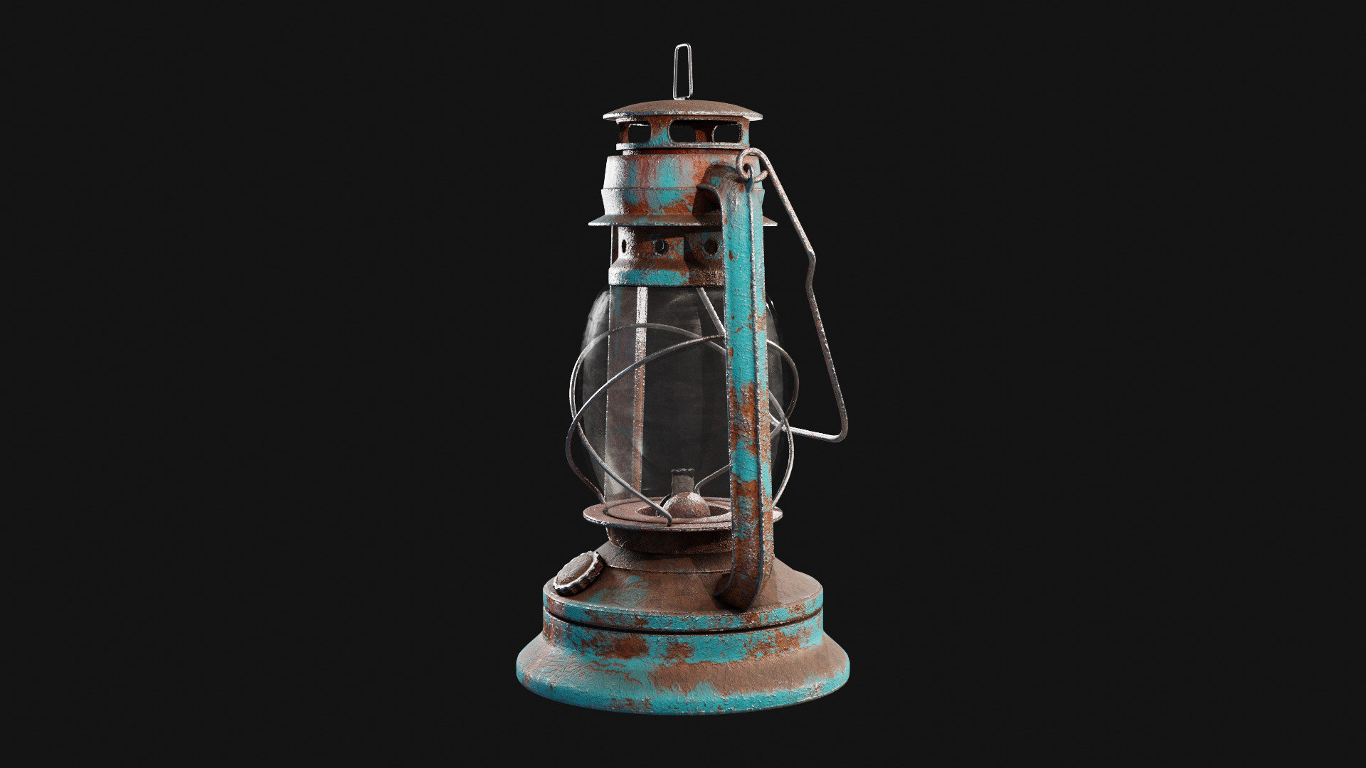 Kerosene Lamp Low-poly 3D model_3