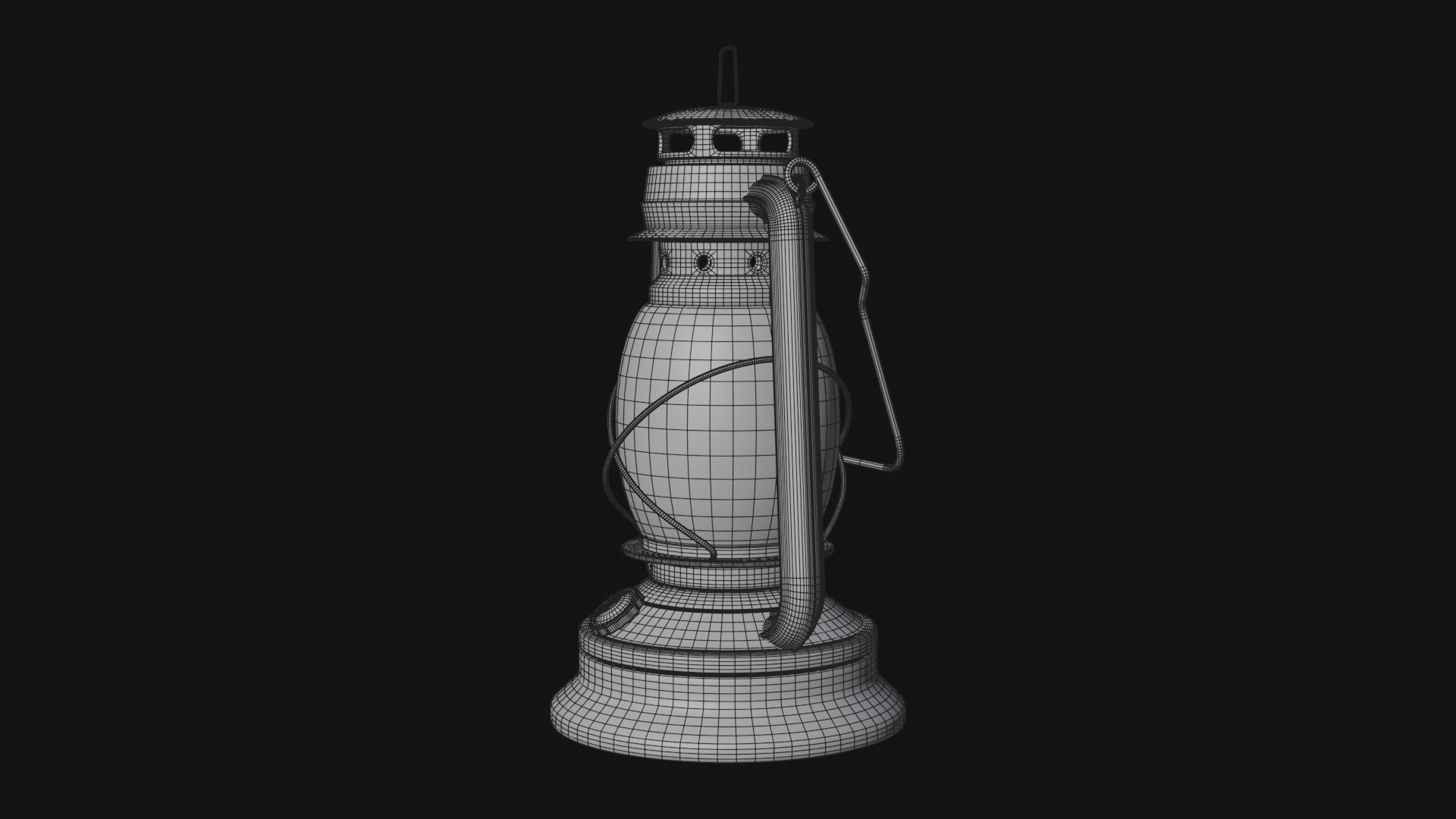 Kerosene Lamp Low-poly 3D model_27