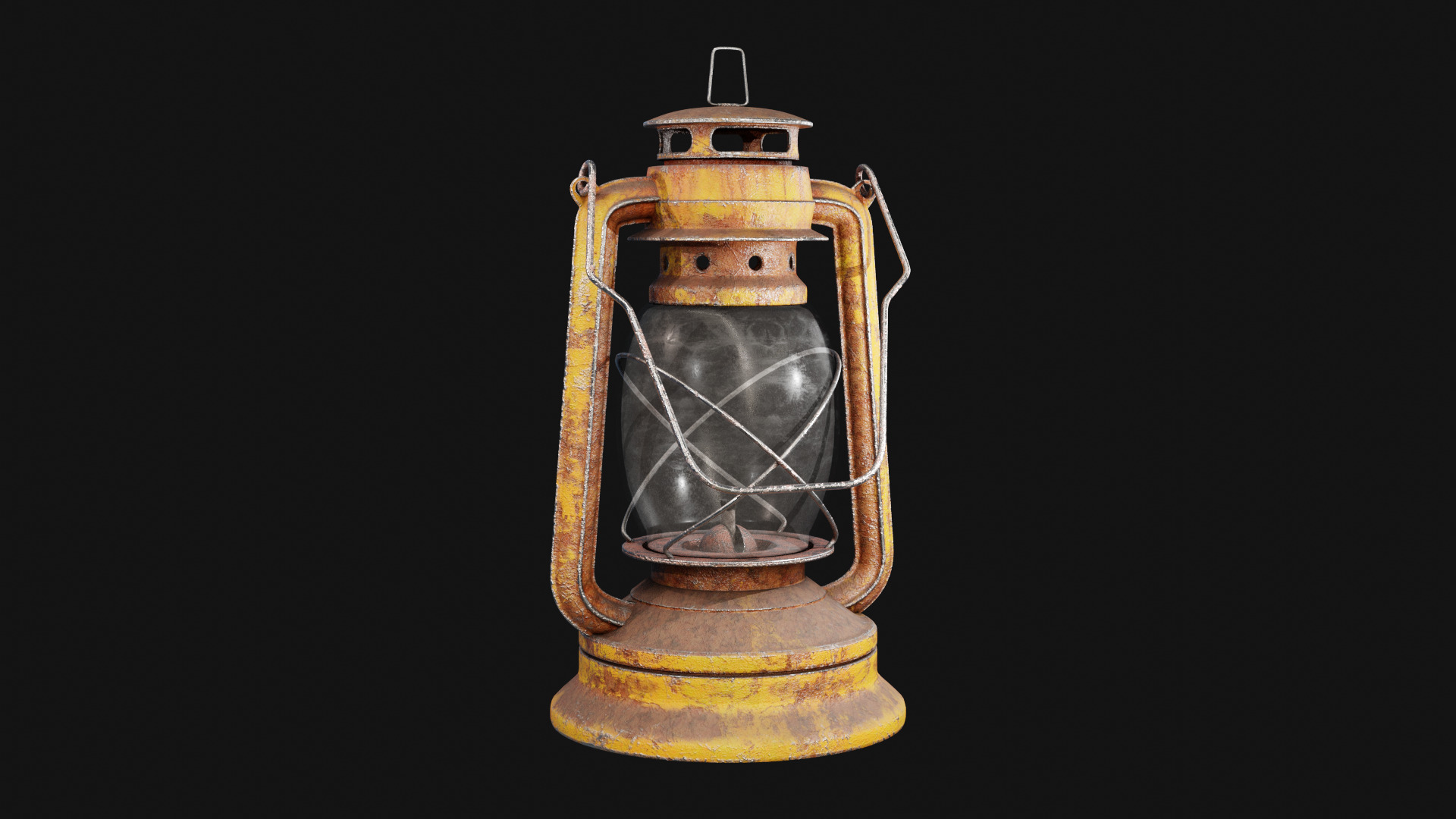 Kerosene Lamp Low-poly 3D model_10