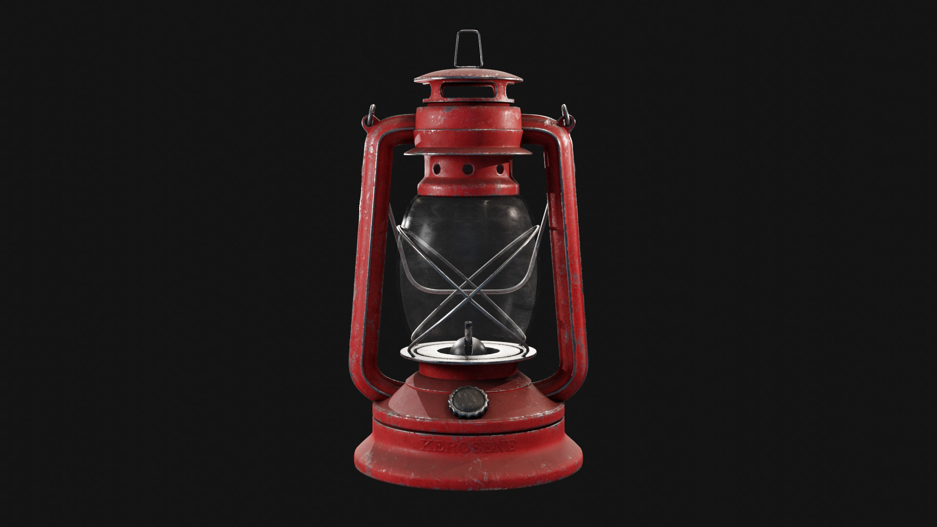 Kerosene Lamp Low-poly 3D model_14