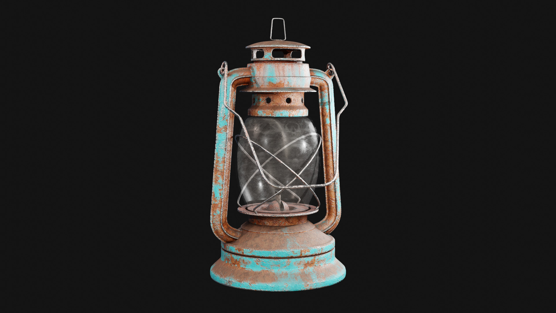 Kerosene Lamp Low-poly 3D model_9