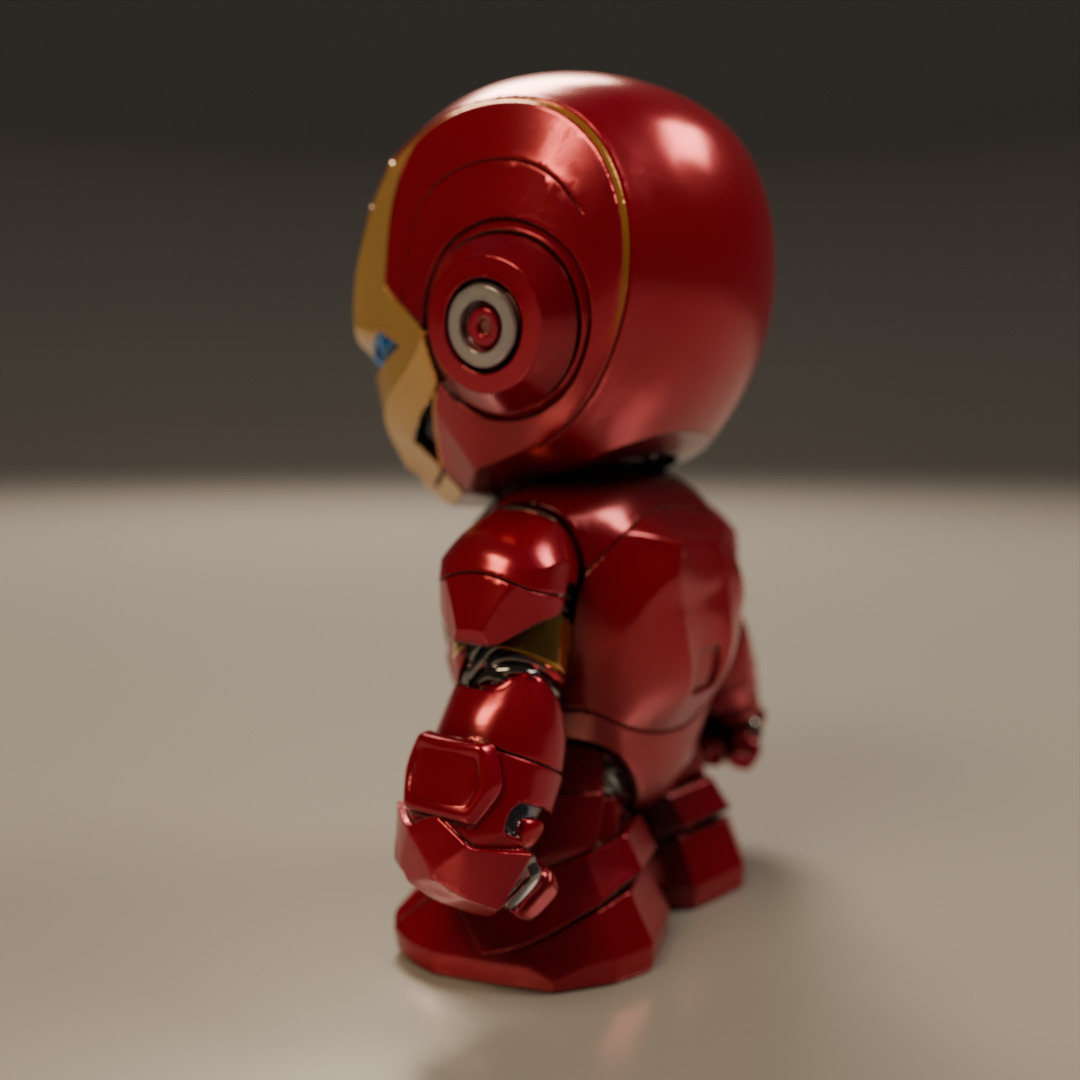 baby iron man 3D print model_7