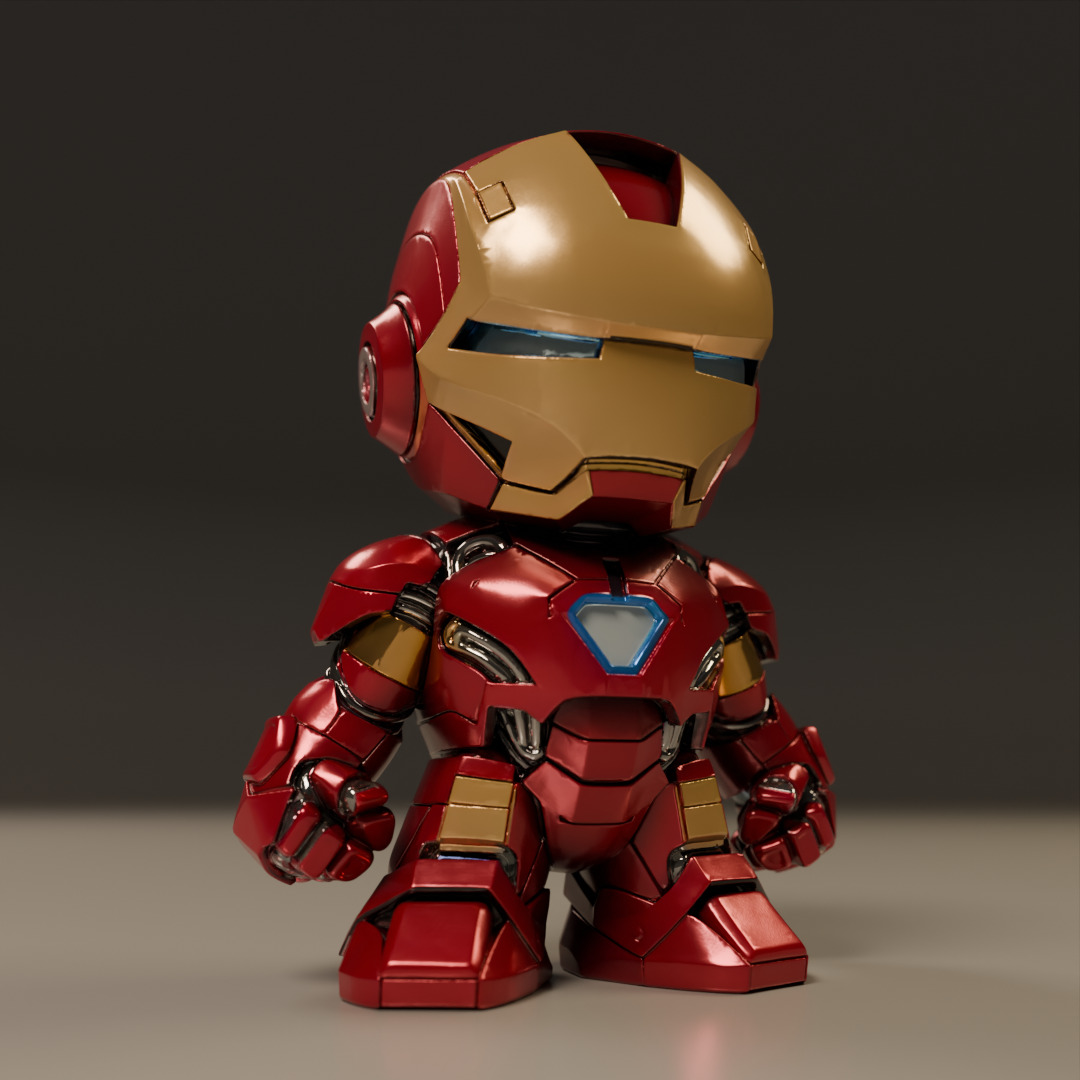 baby iron man 3D print model_8