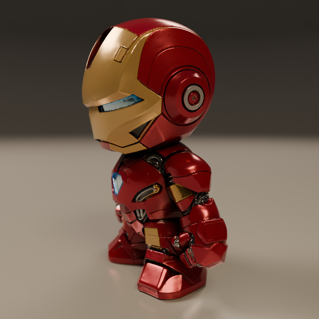 baby iron man 3D print model_5