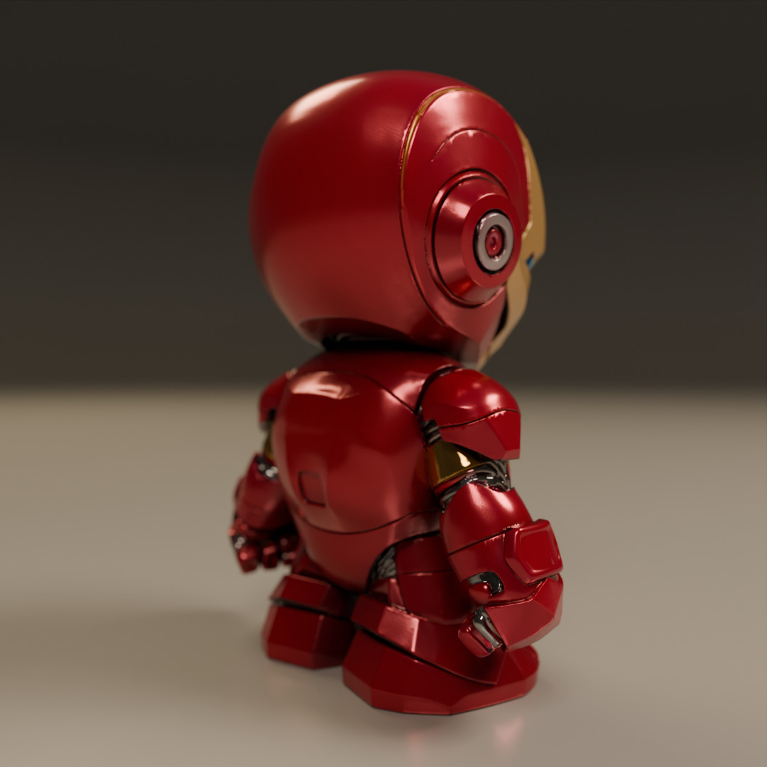 baby iron man 3D print model_6