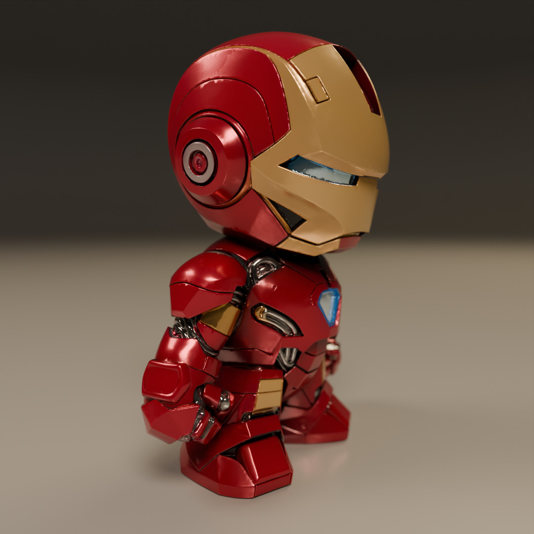 baby iron man 3D print model_4