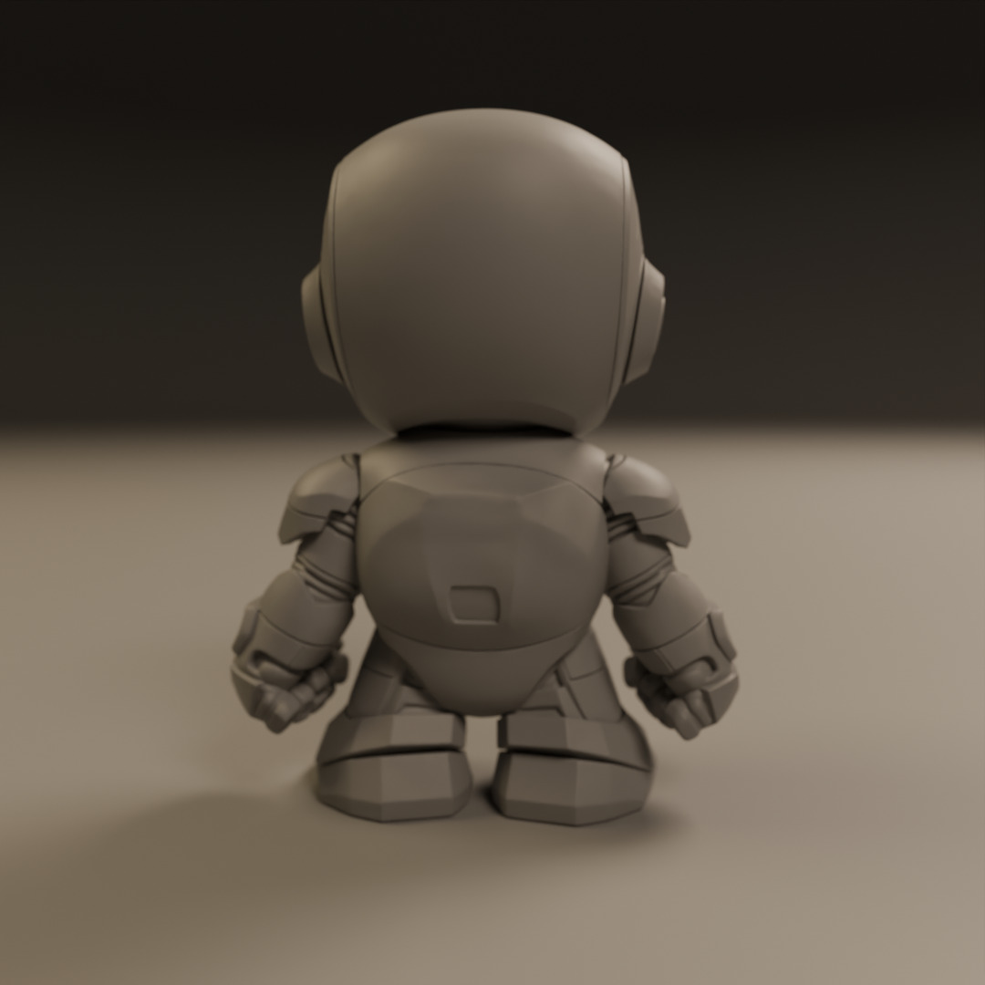 baby iron man 3D print model_12