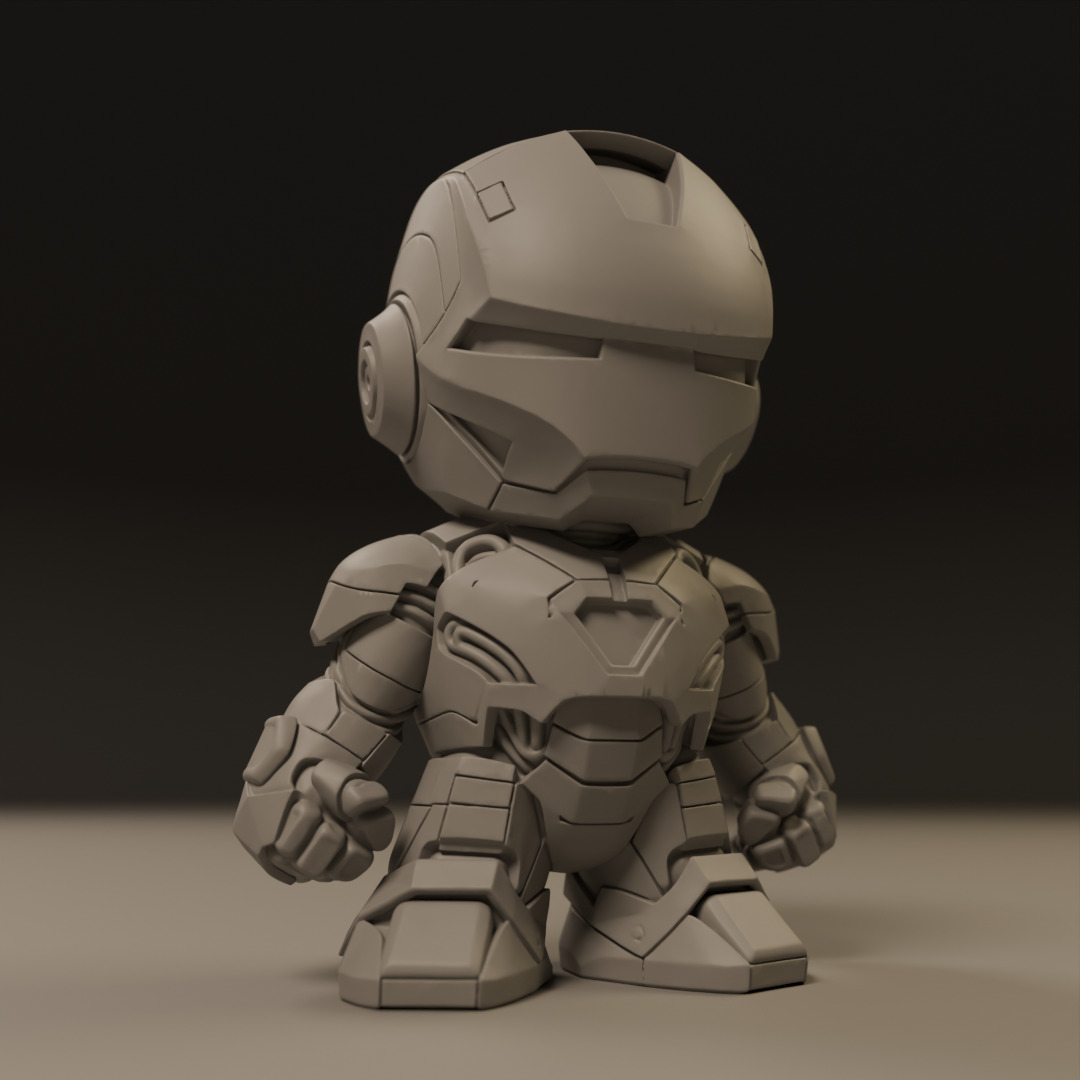 baby iron man 3D print model_17