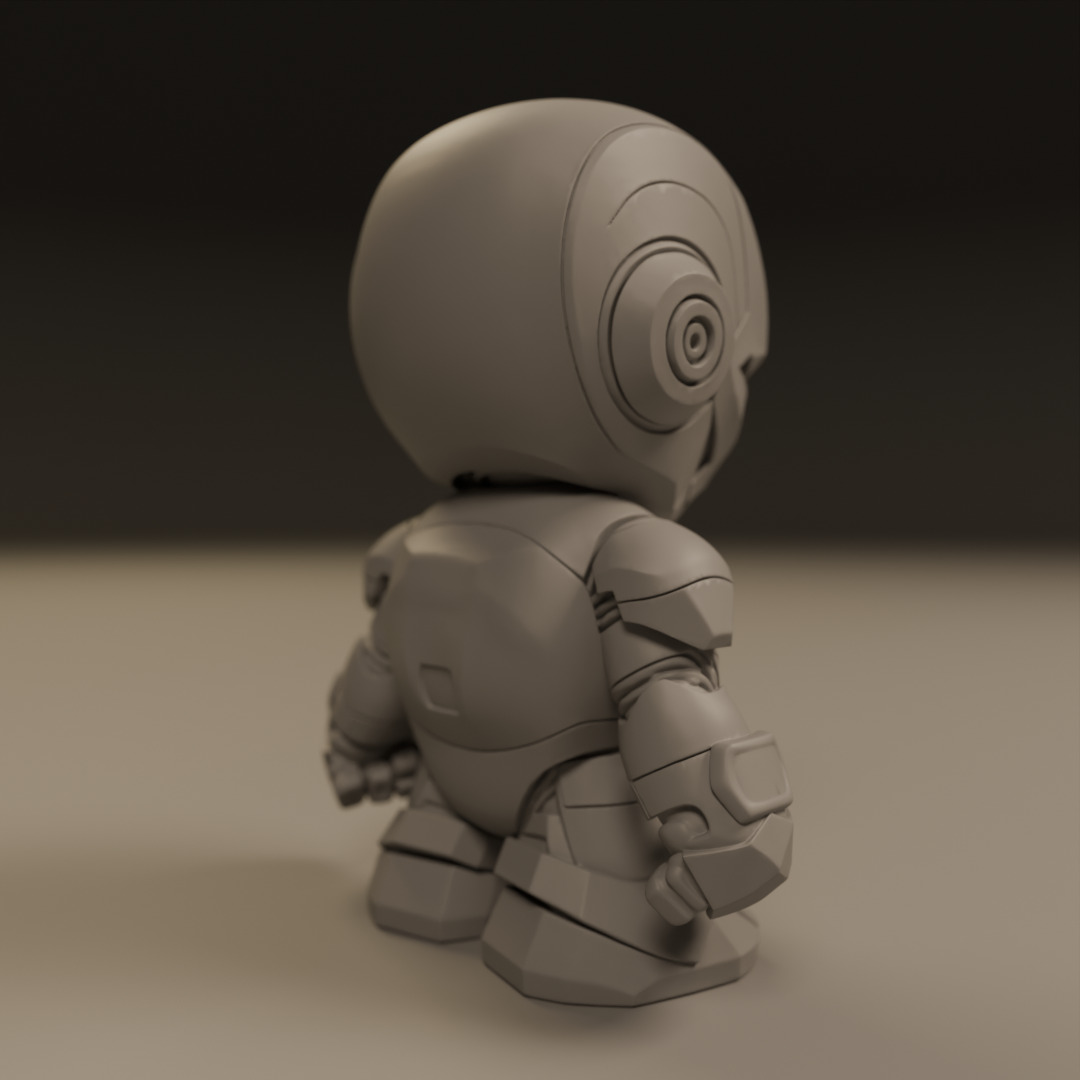 baby iron man 3D print model_15