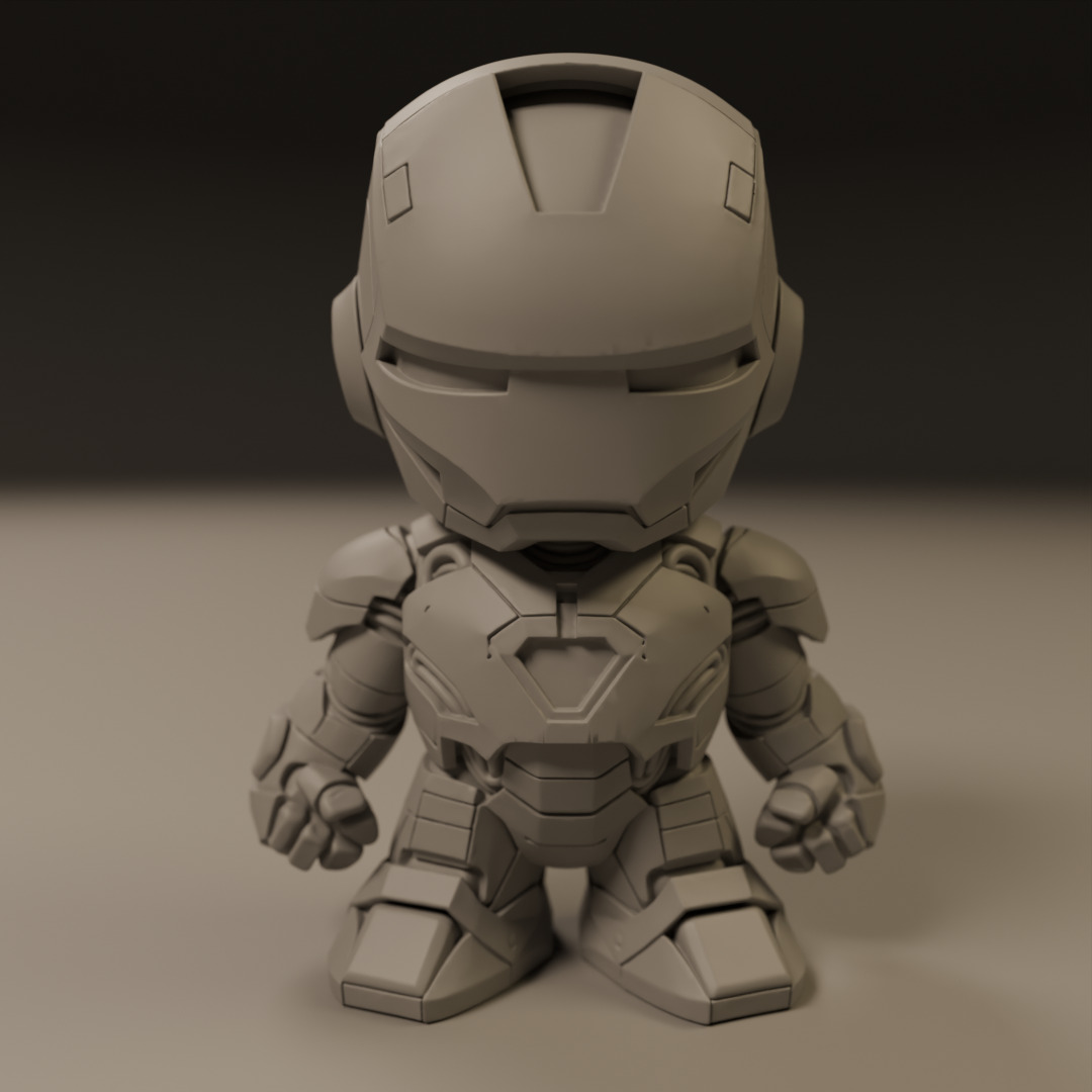 baby iron man 3D print model_18