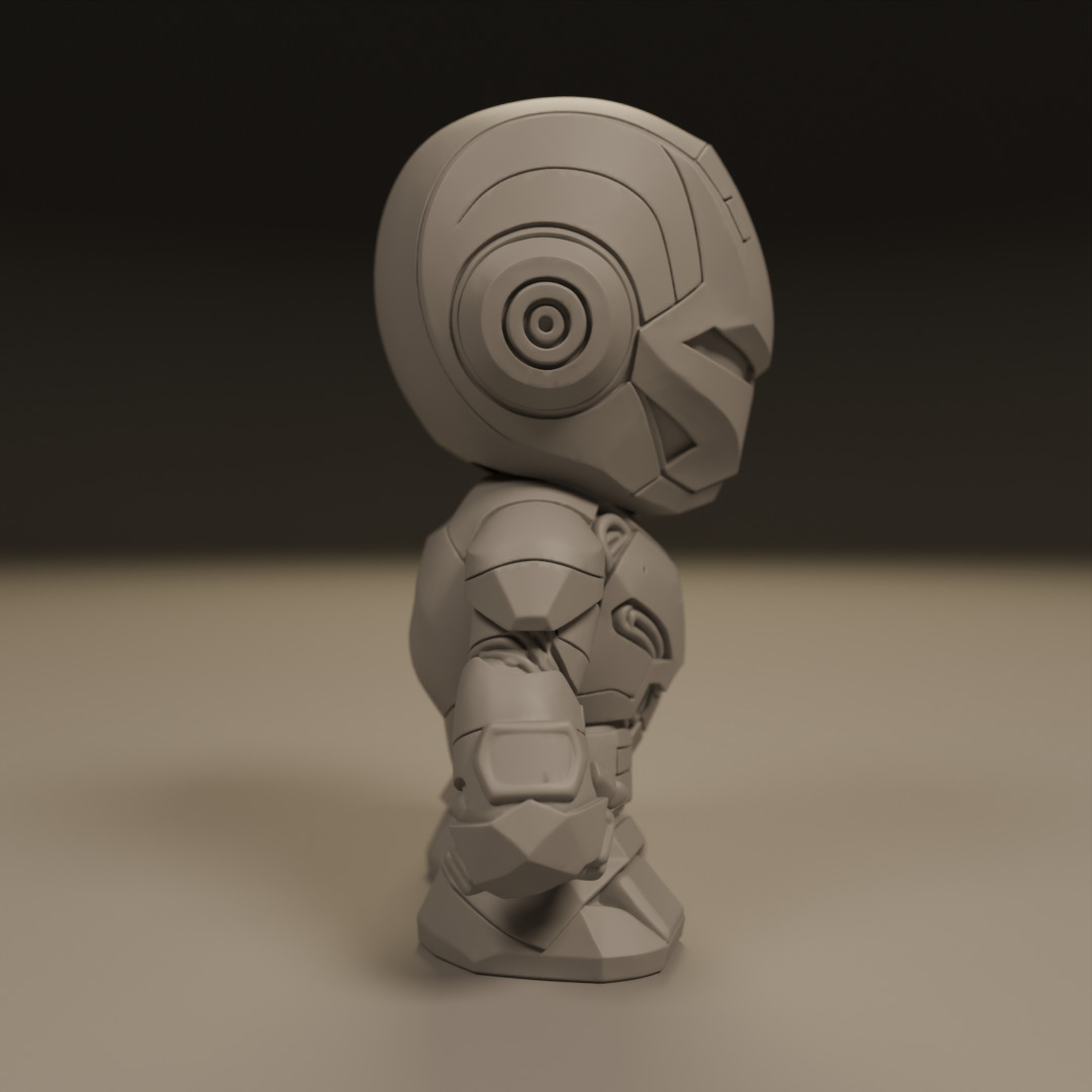 baby iron man 3D print model_10
