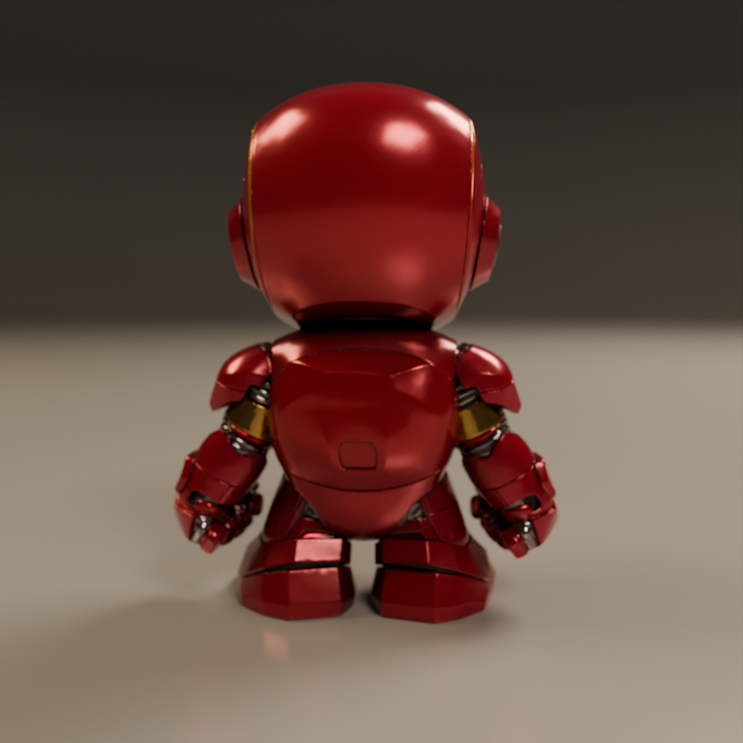 baby iron man 3D print model_3
