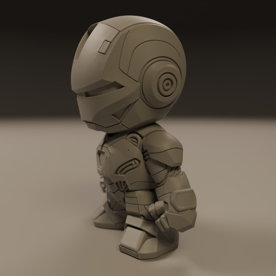 baby iron man 3D print model_14