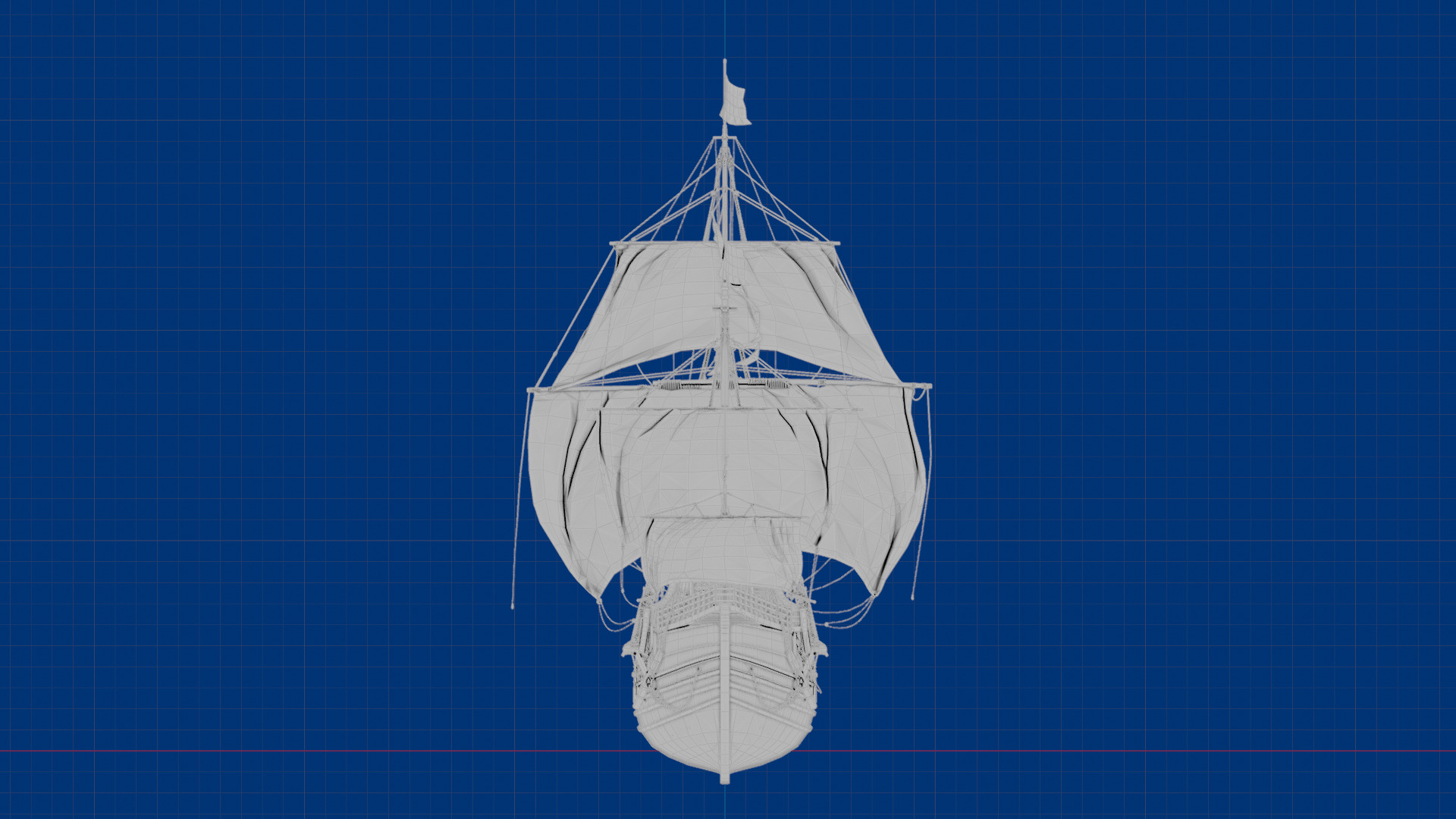 Santa Maria Ship With Fully Detailed Interiors 3D model_21